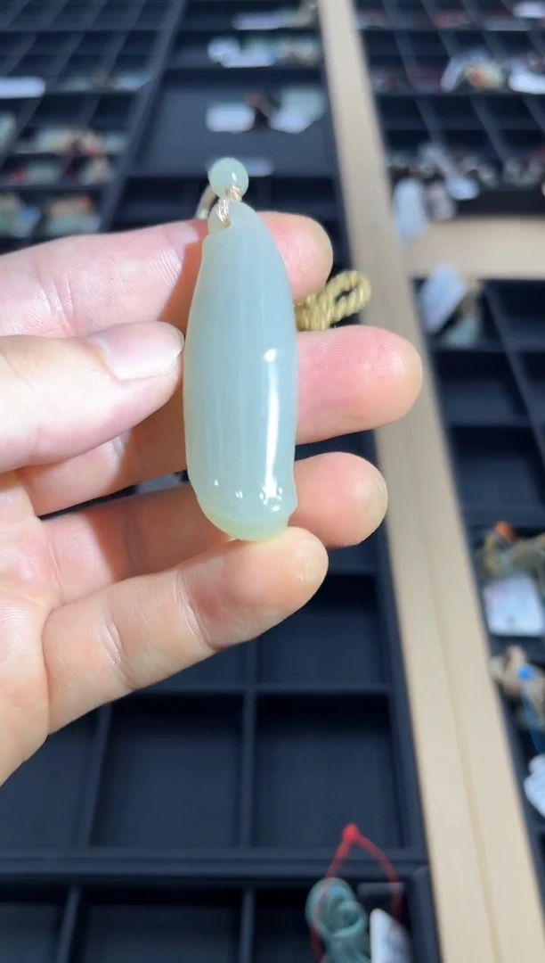 吊坠(不含链)未镶嵌和田玉新疆料竹节