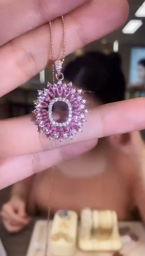 项链蓝宝石银S925镶嵌04