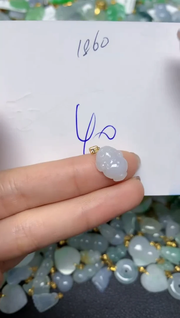 【闪购商品】翡翠颈饰18K金镶嵌 天然翡翠A货