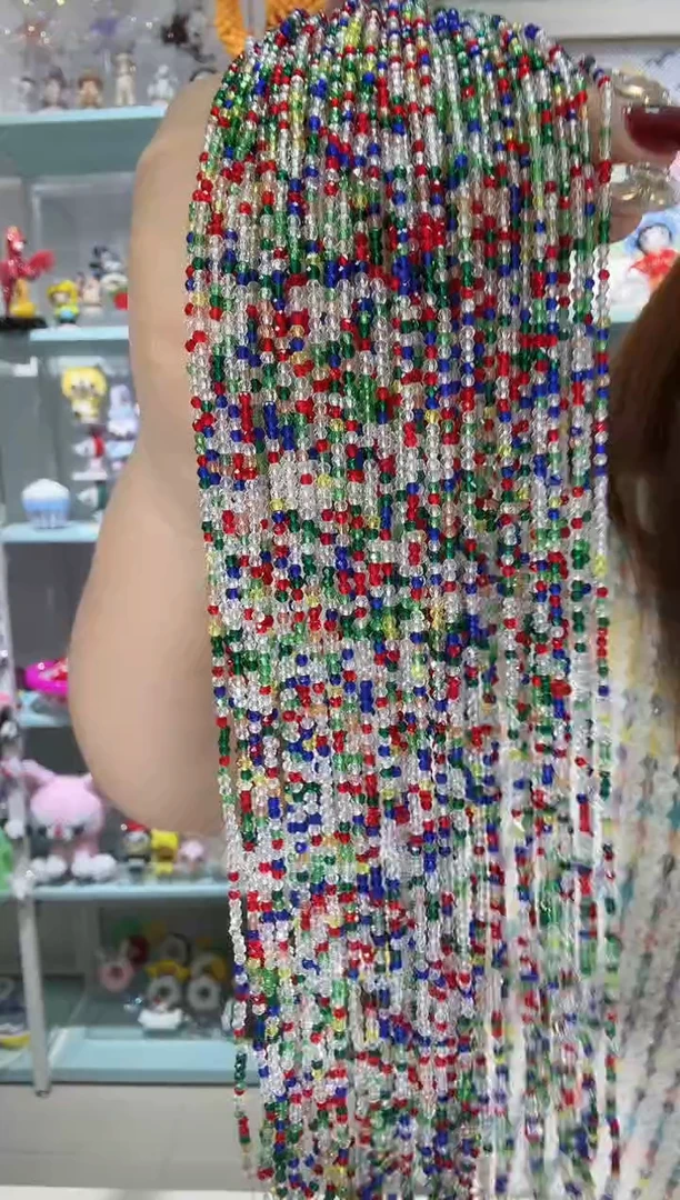 玻璃2422卡0.8水晶球10条本色混色透