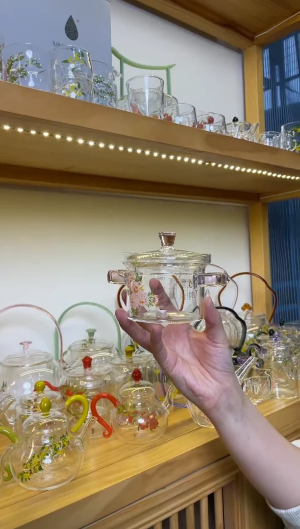 手工艺品玻璃粉把桃花小炖盅啊啊