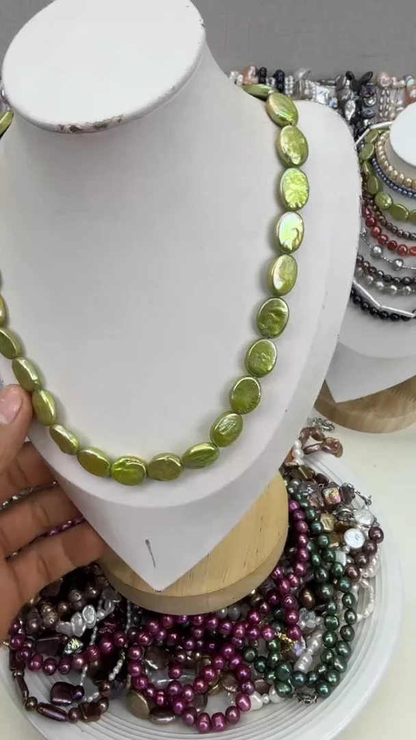 颈饰银S925镶嵌淡水珍珠1