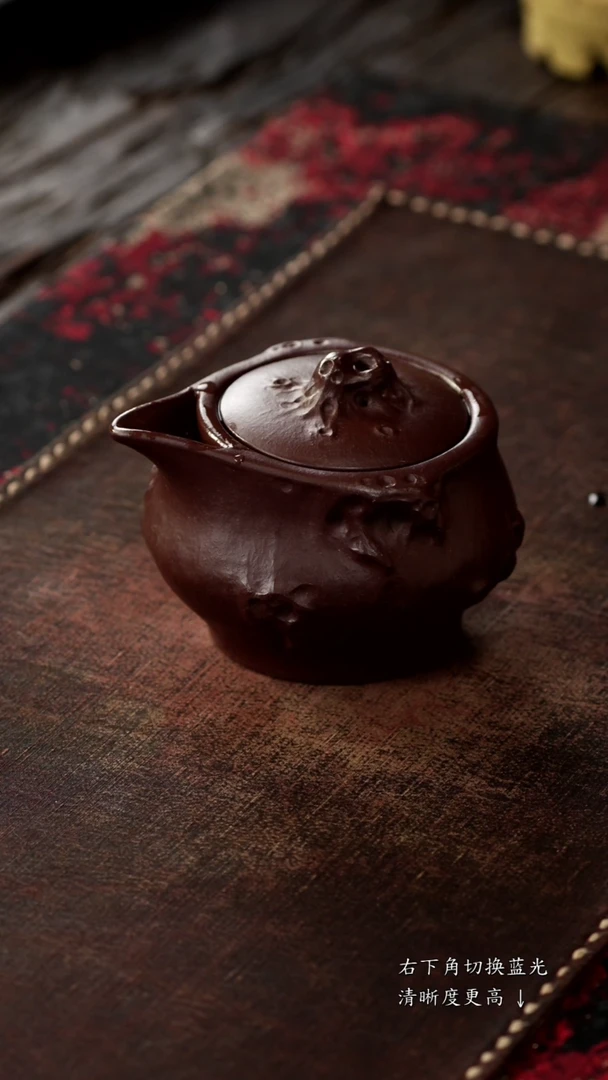 茶杯紫砂非遗茶器-仿生树桩手抓