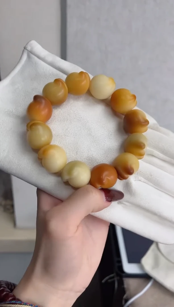 【闪购商品】菩提根/象牙果手串干磨猫爪21mm手串E94