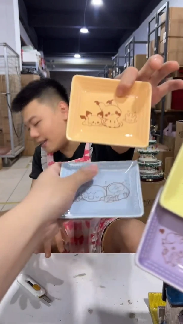 瓷片宝可梦小碟子4件套