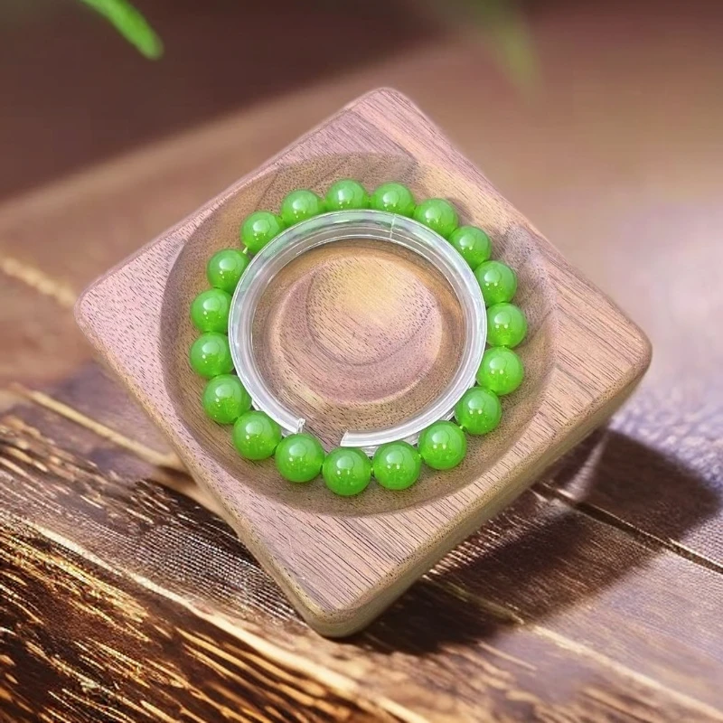 【恩琪珠宝】俄罗斯产地天然玉石 143 俄七料俄料苹果绿10mm