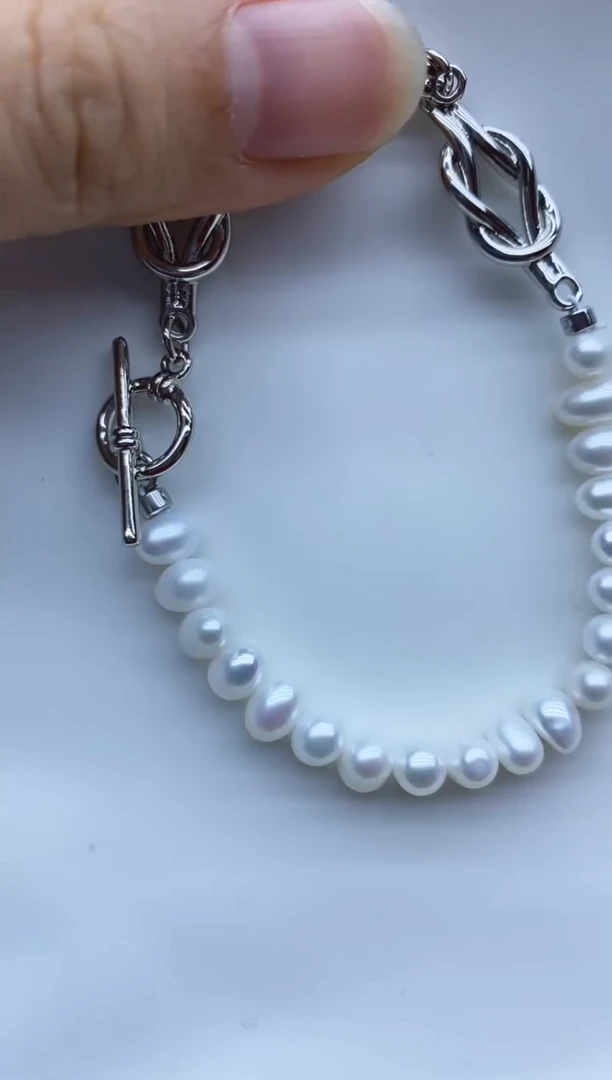未镶嵌手链淡水珍珠手链多样性发其一