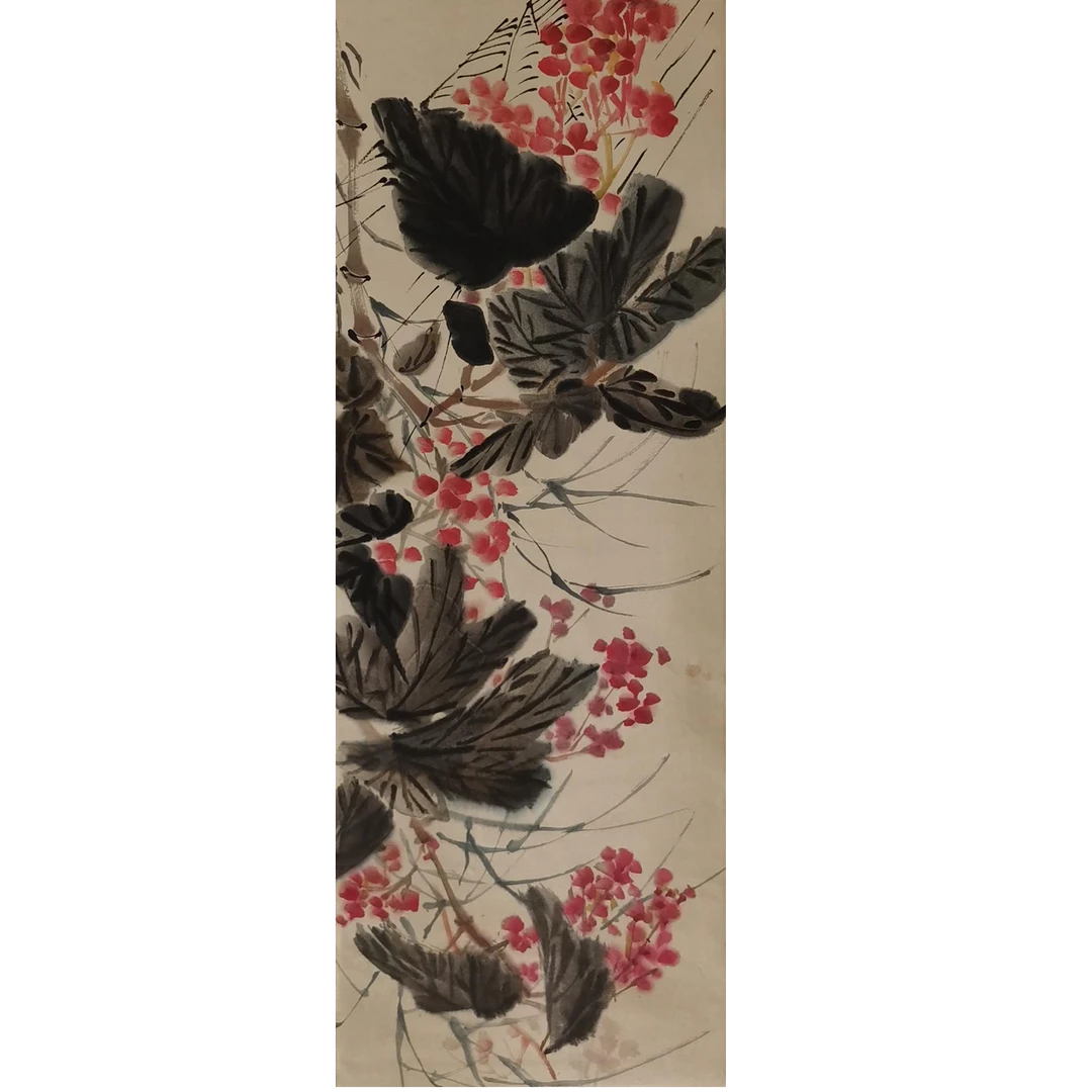 【辽拍】V250709-2-594《花卉》（3.1平尺) 纸本镜片 ws101