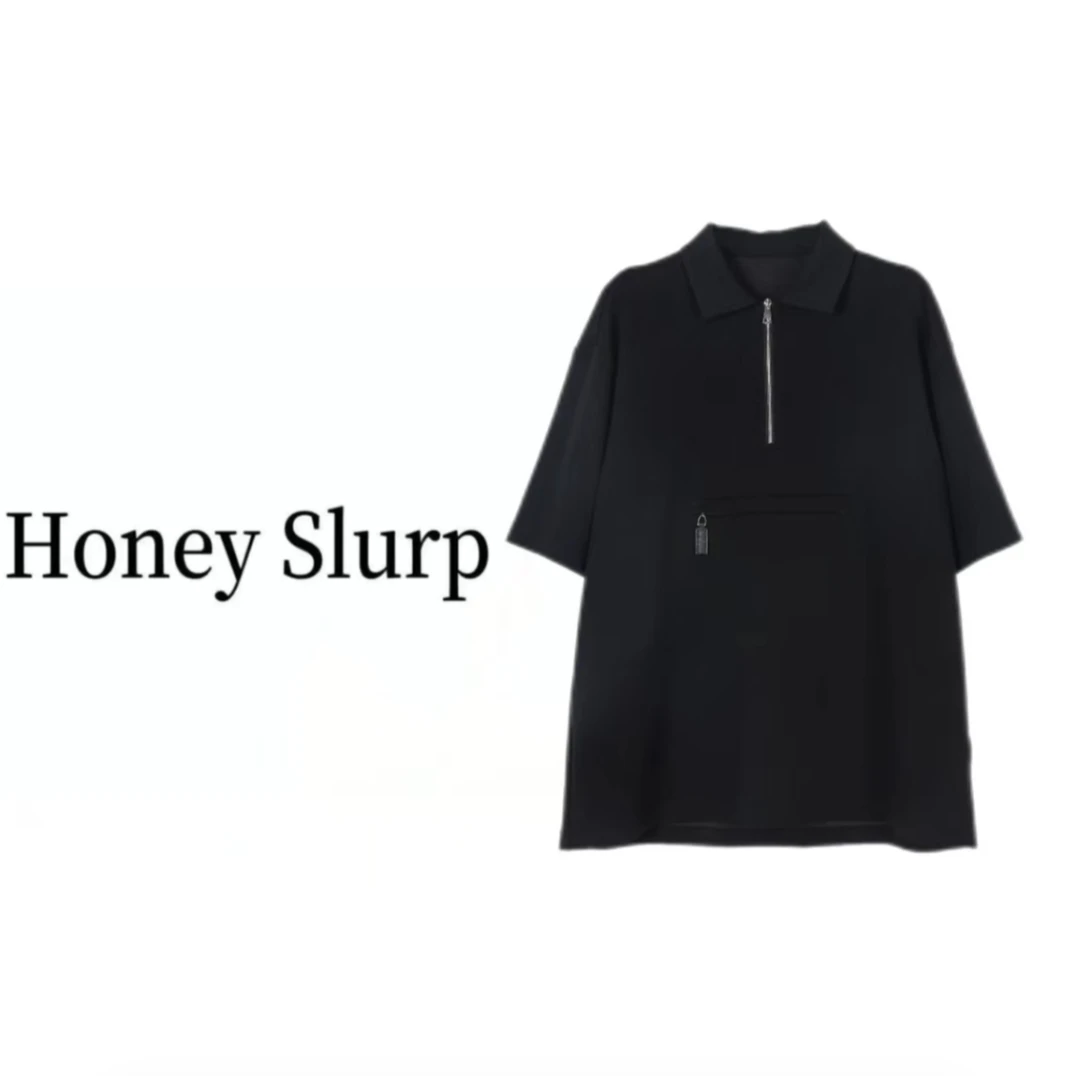 【山桃专享 1260】半拉链 设计夏季高级感短袖Polo衫