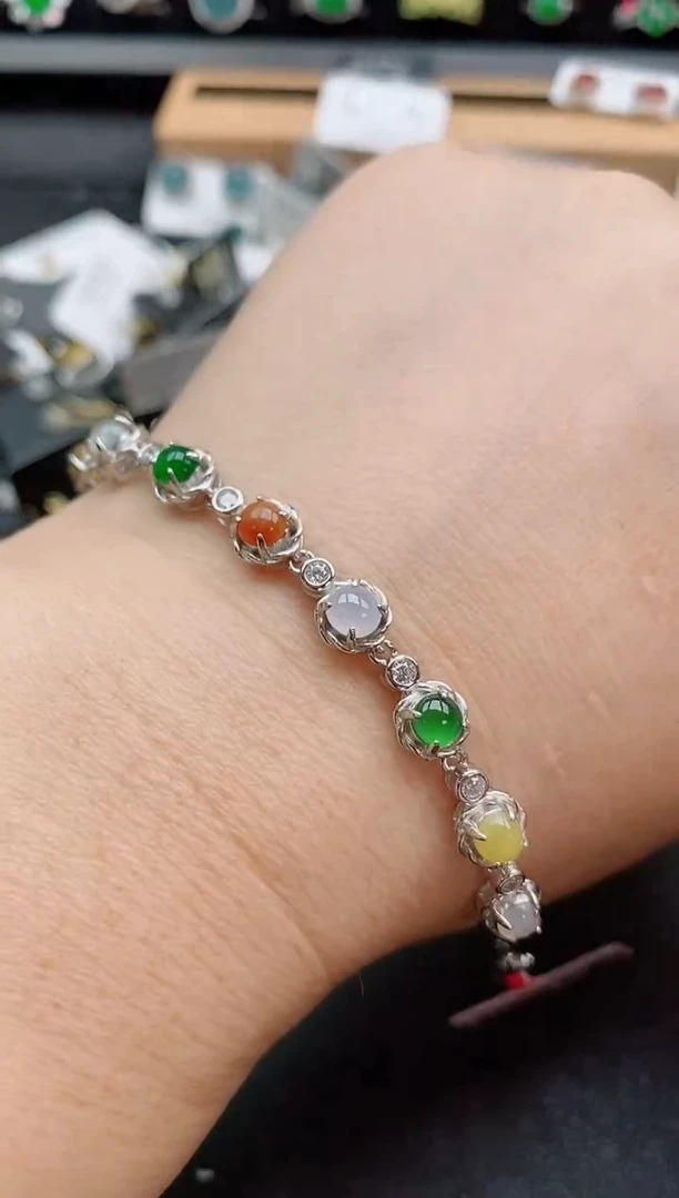 银S925镶嵌戒指翡翠1