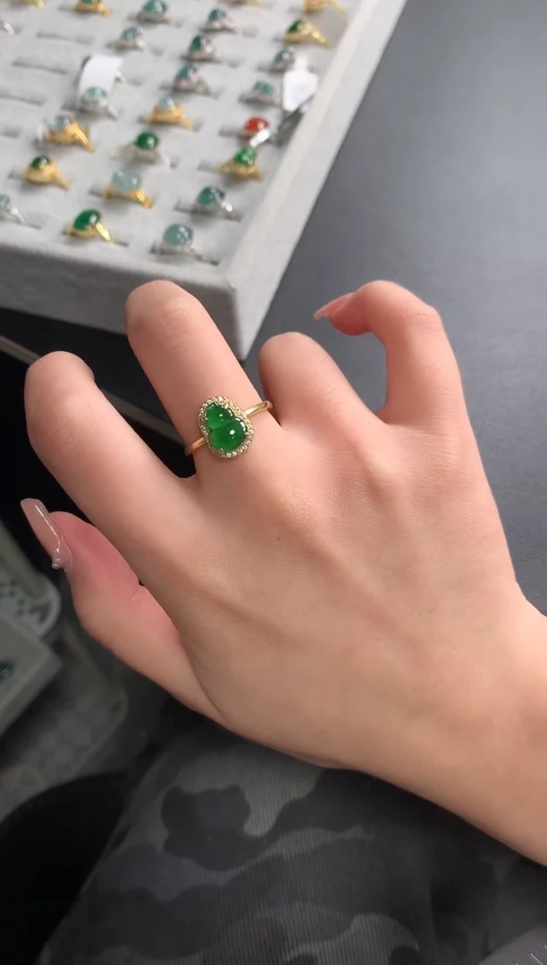 【闪购商品】翡翠戒指银S925镶嵌65151