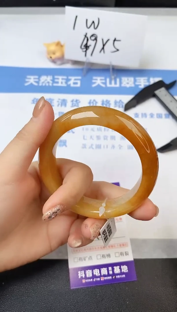 【闪购商品】石英质玉手镯未镶嵌s244-H-55.4