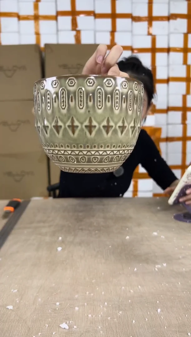 紫砂菱形黄色14x11