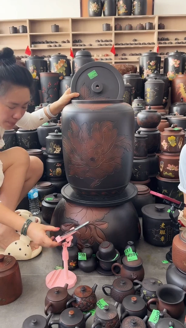 罐瑕疵水缸 36升 牡丹花  090