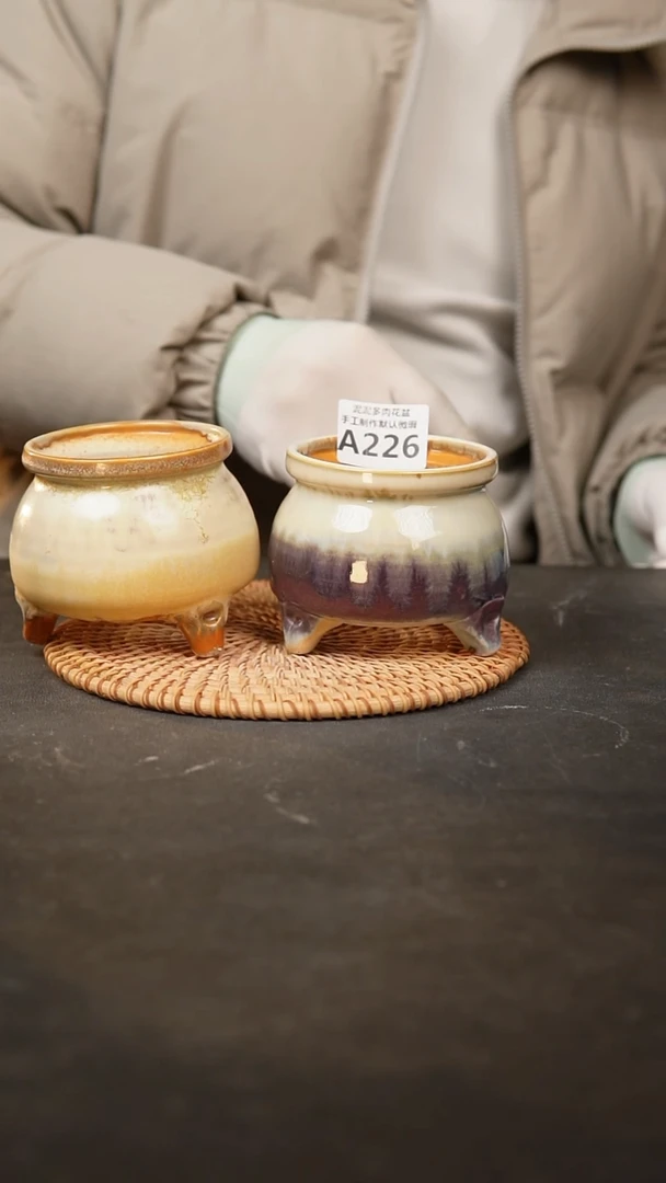 【闪购商品】瓷片226泥泥手工花盆