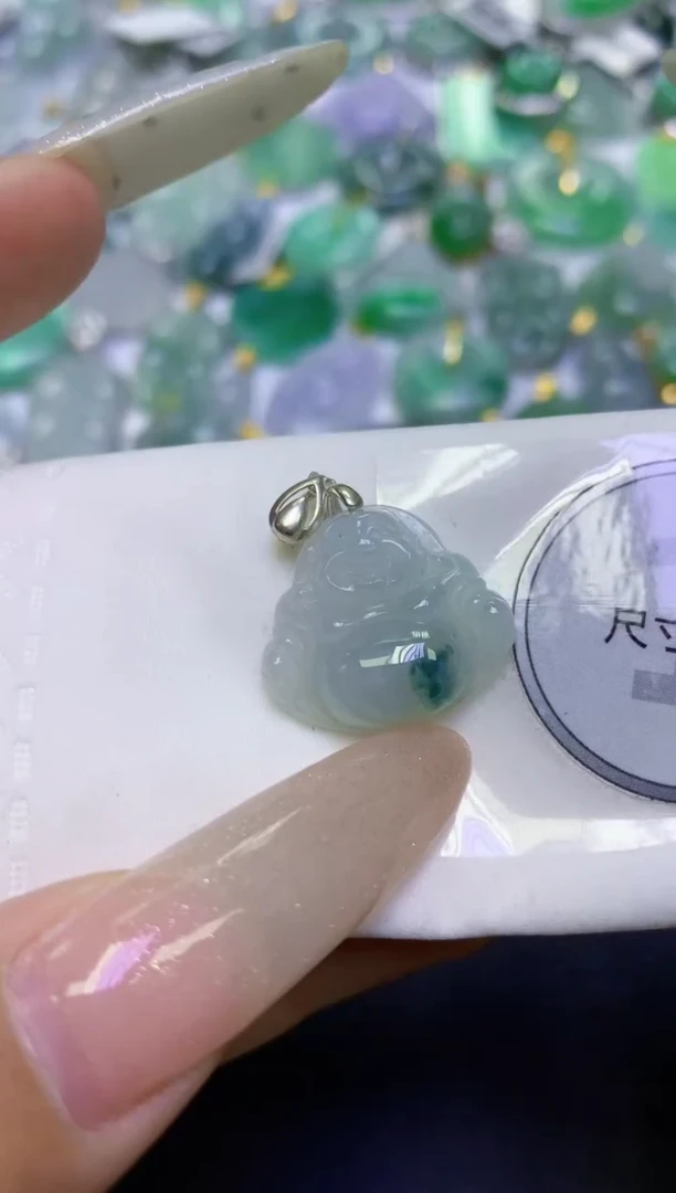 颈饰未镶嵌翡翠天然缅甸翡翠A货百元以上9元证书费自理