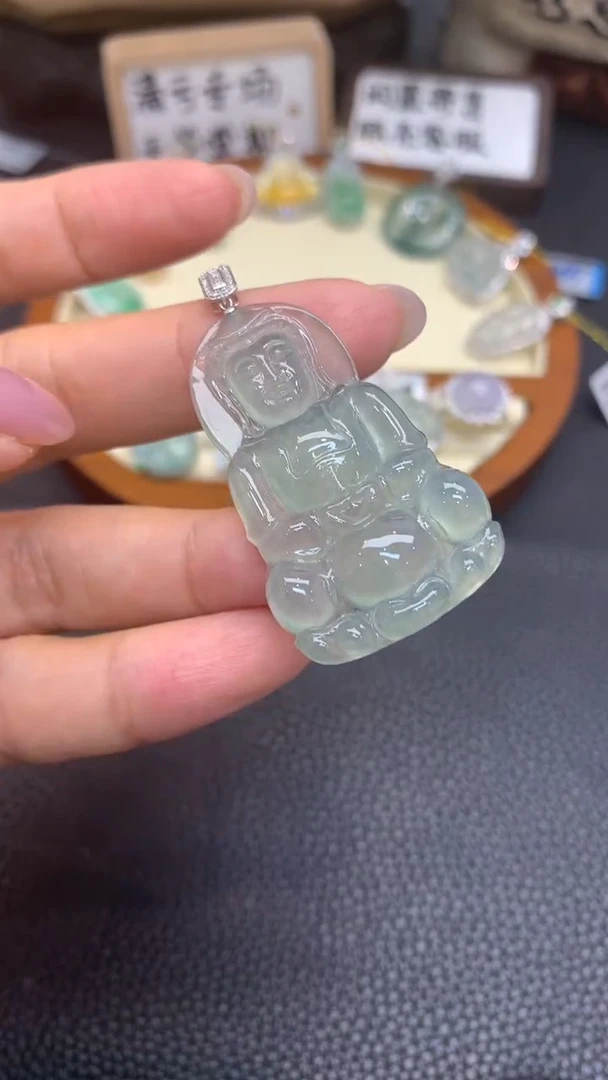 18K金镶嵌定制翡翠A91