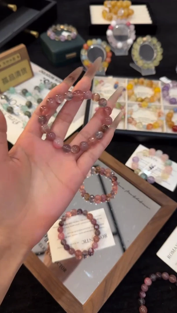 合金手链水晶紫色多宝手链x2604