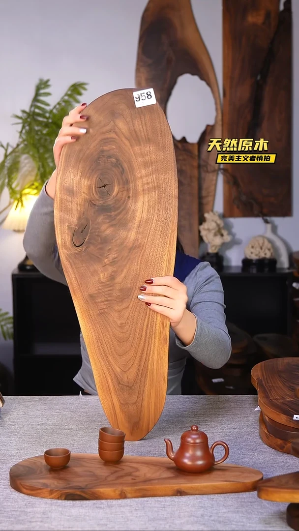 木北美黑胡桃原木.干裂疤结不属于商品质量问题完美主义者慎拍
