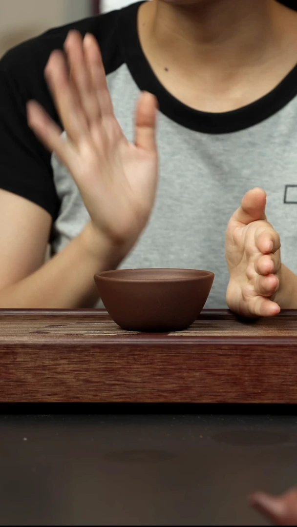 紫砂茶壶老紫泥 大碗杯