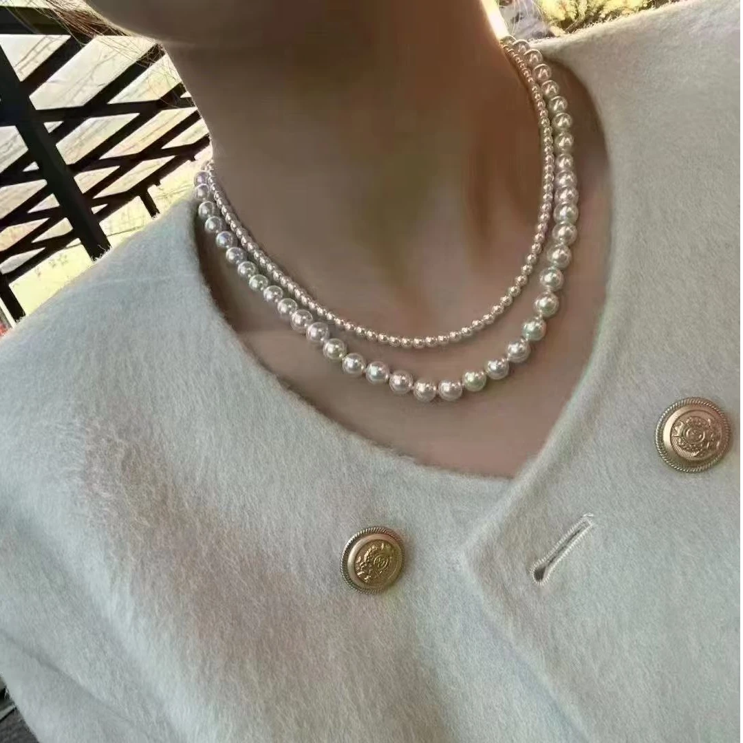 链子925银 珍珠项链4.5到5mm【直播间一物一拍】
