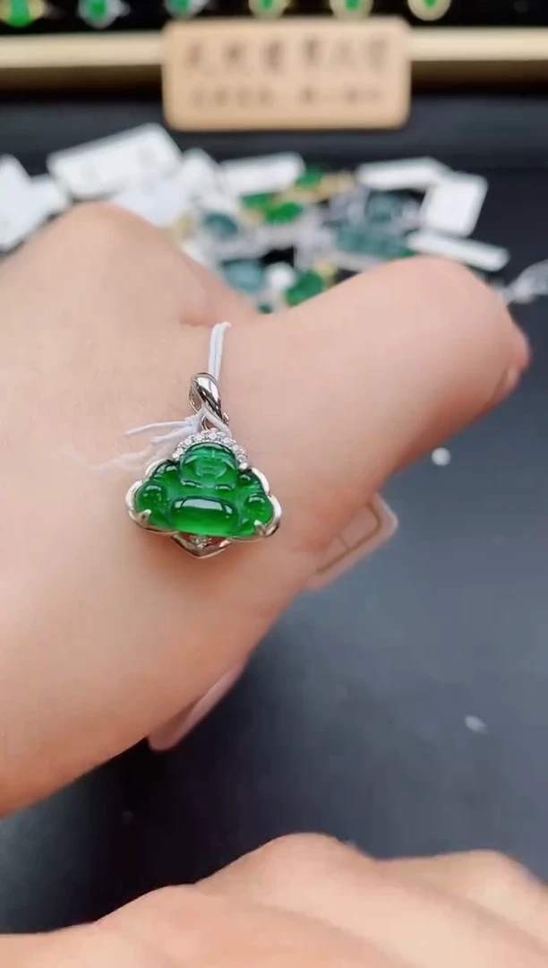 吊坠(不含链)银S925镶嵌翡翠1