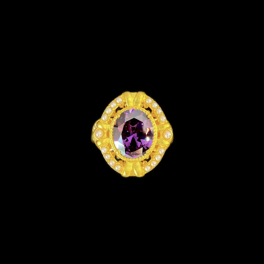 足金999紫微星戒指