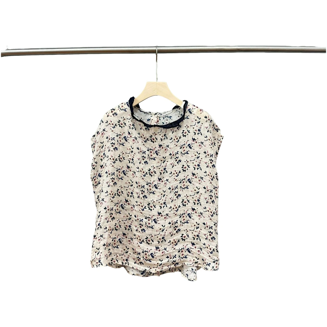 樱桃花   苎麻宽松小飞袖