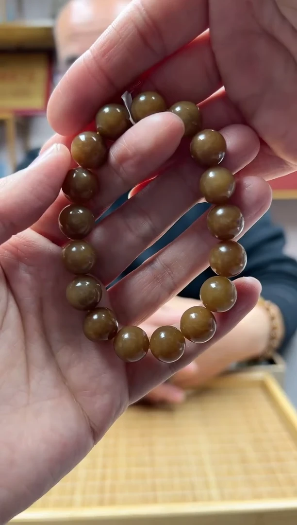 【闪购商品】和田玉手链未镶嵌12且末糖