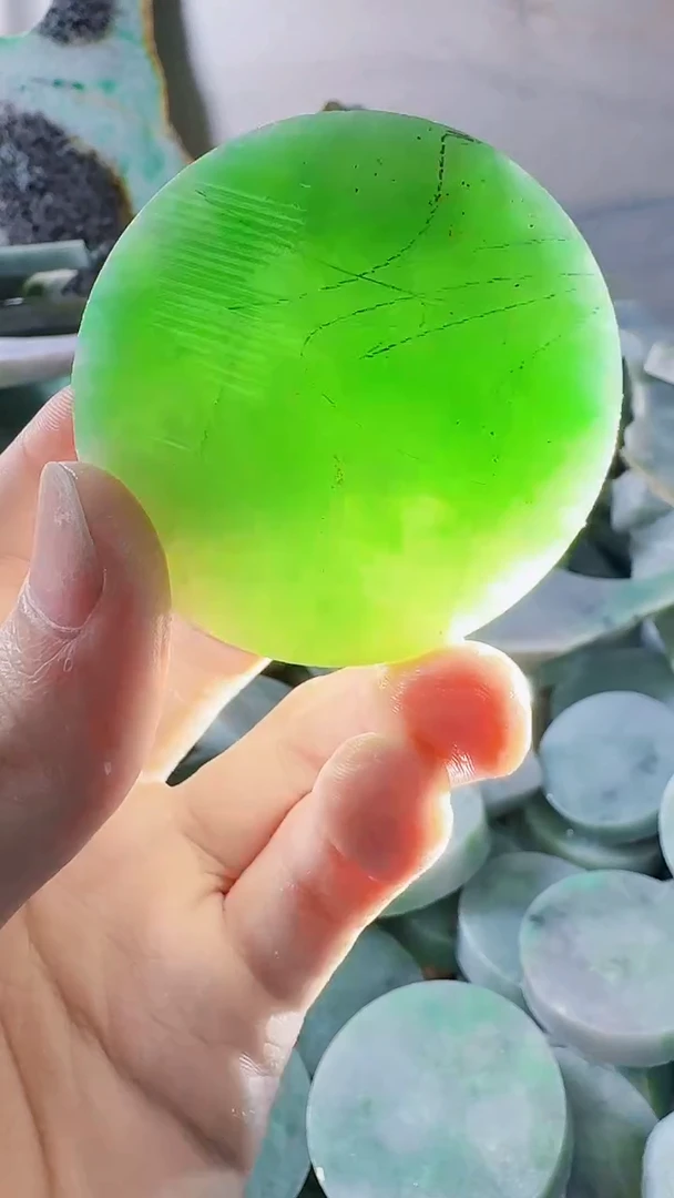 翡翠裸石缅甸翡翠A货文9007