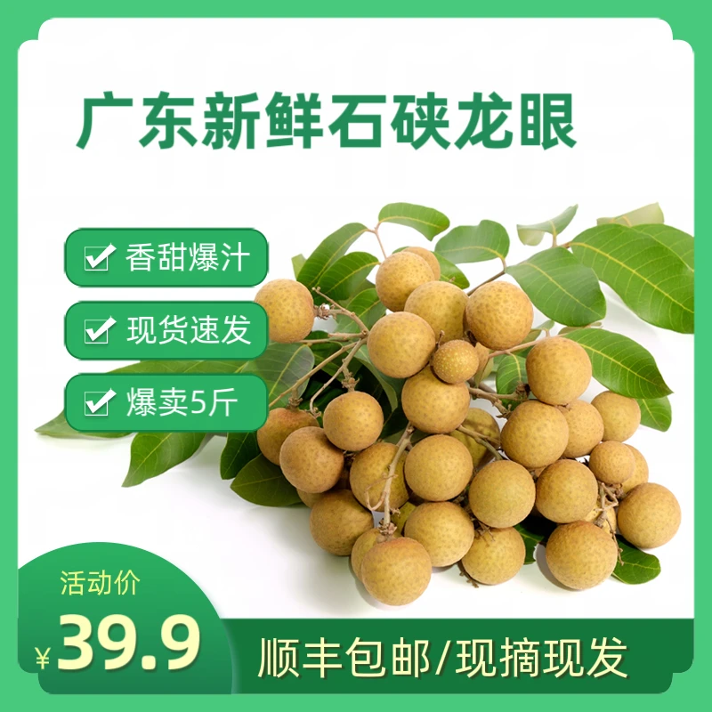 【顺丰包邮】正宗高州石硖龙眼脆甜爽口送礼现摘现发当季水果