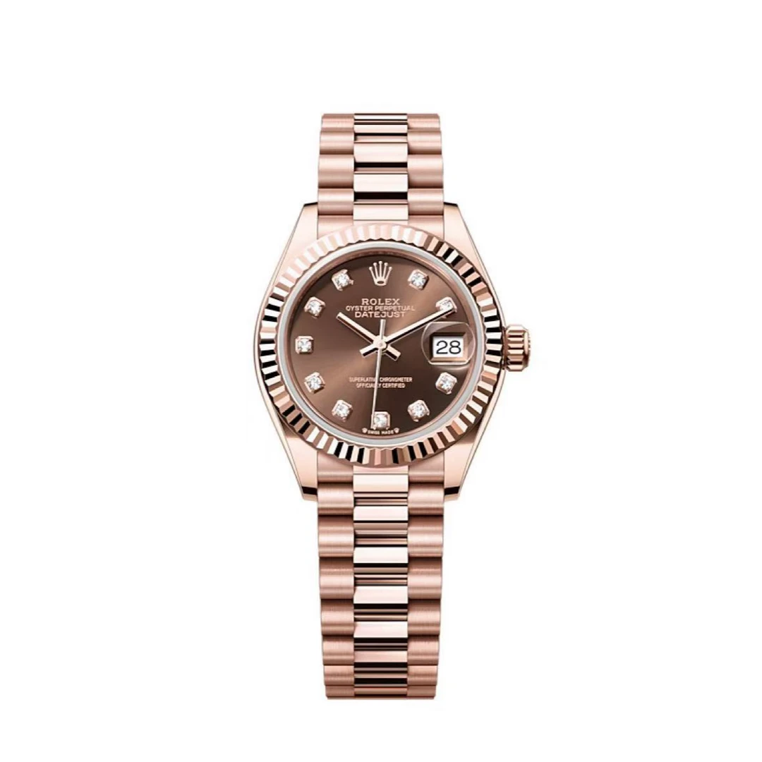 未使用 Rolex/劳力士 女装日志型 m279175-0016咖啡钻 全新全膜