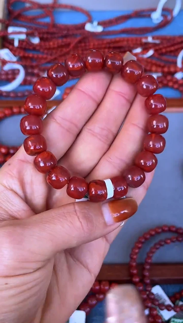 未镶嵌手串南红玛瑙N59凉山瓦西料原矿牛血单圈