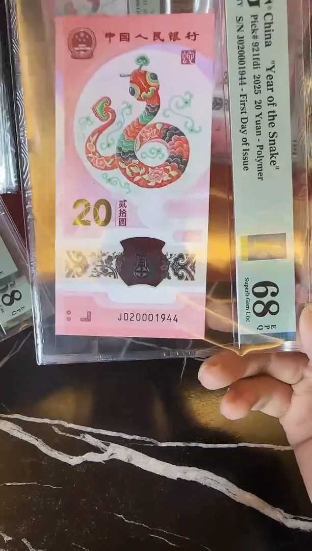 塑料2025 蛇钞 单张  020001944