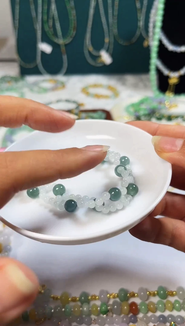 未镶嵌手链翡翠翡翠珠链