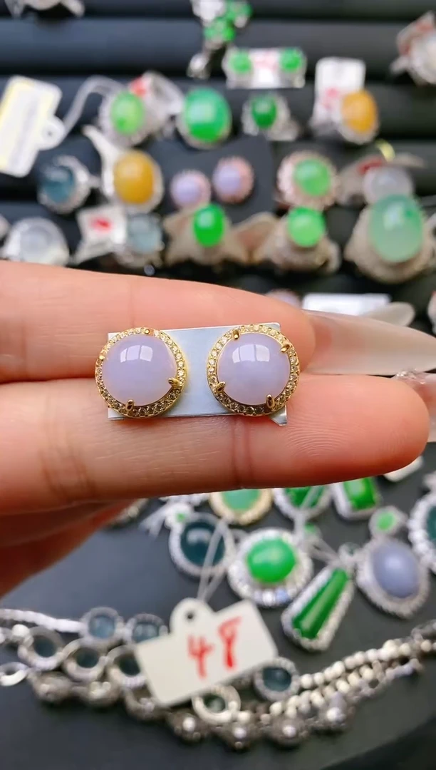 【闪购商品】翡翠戒指银S925镶嵌天然A货翡翠1