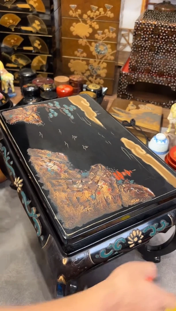 雕漆 花几 大漆漆器大漆漆器
