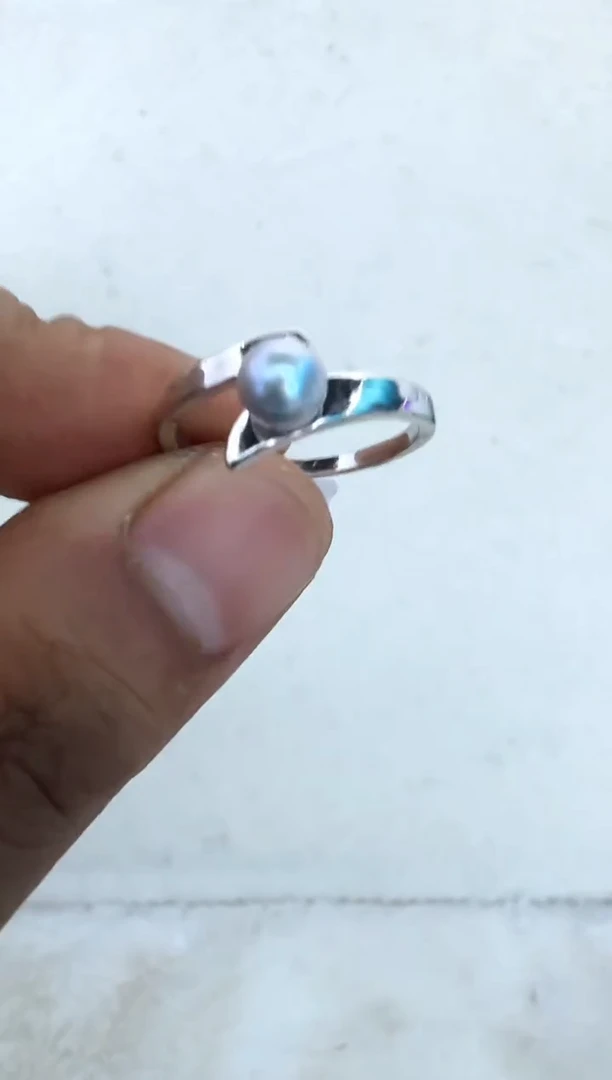 【闪购商品】海水珍珠戒指银S925镶嵌戒指