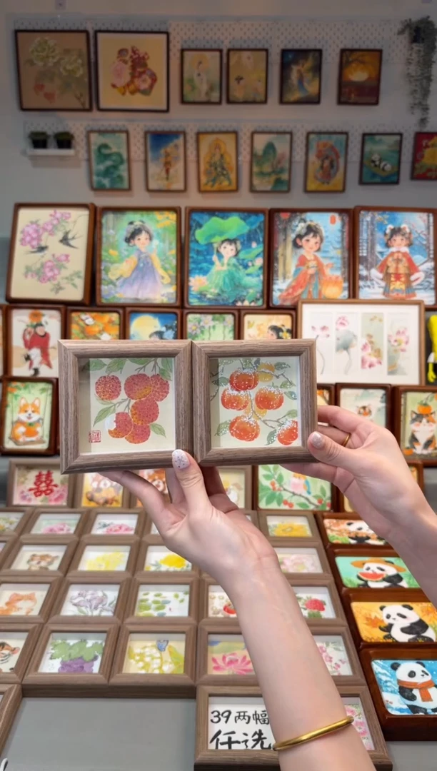 国画小雪柿 小荔枝 一组11