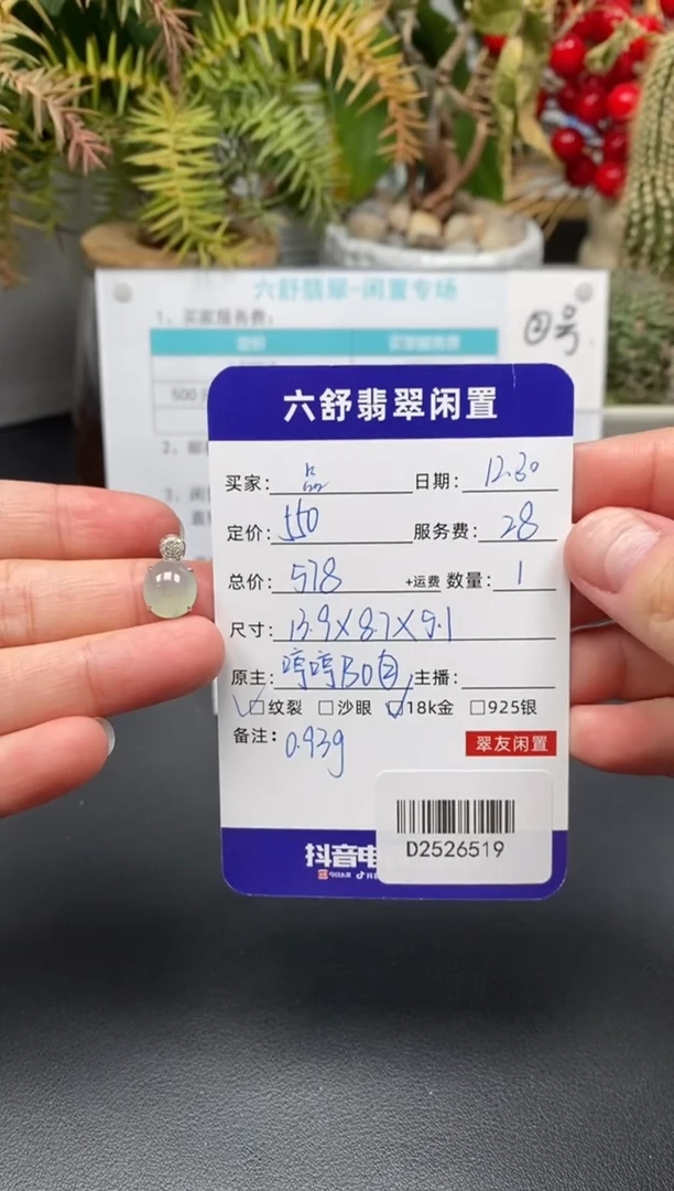 颈饰18K金镶嵌翡翠品**品D2526519