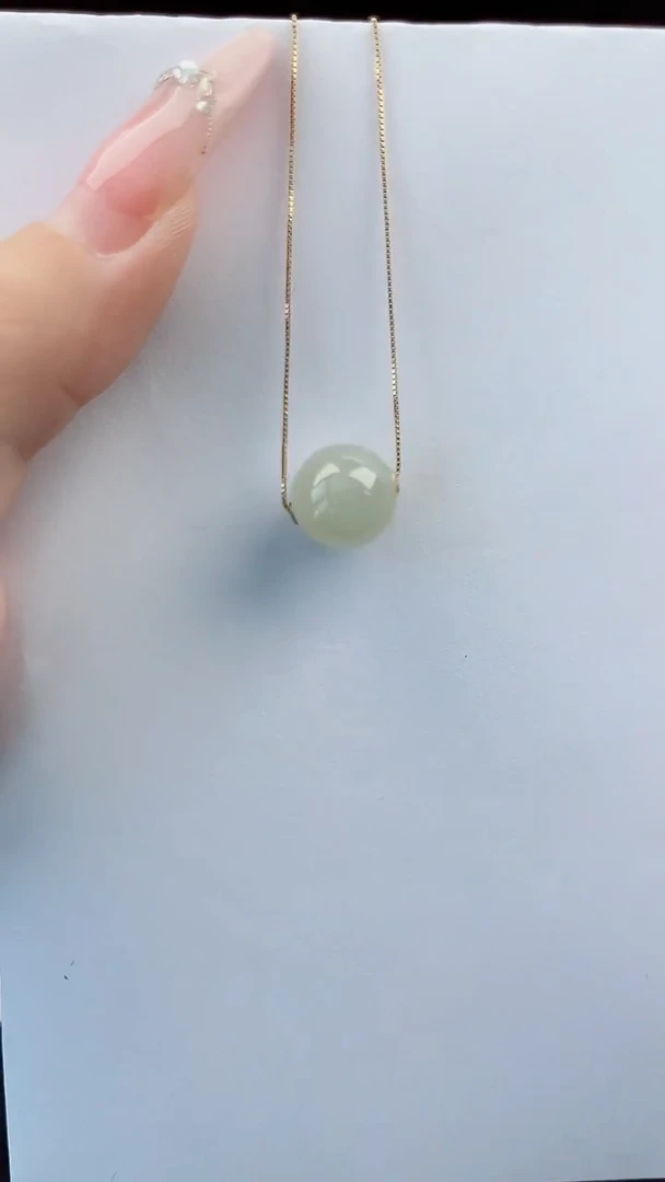 和田玉未镶嵌吊坠(赠链)99岚钻微色差T转运珠