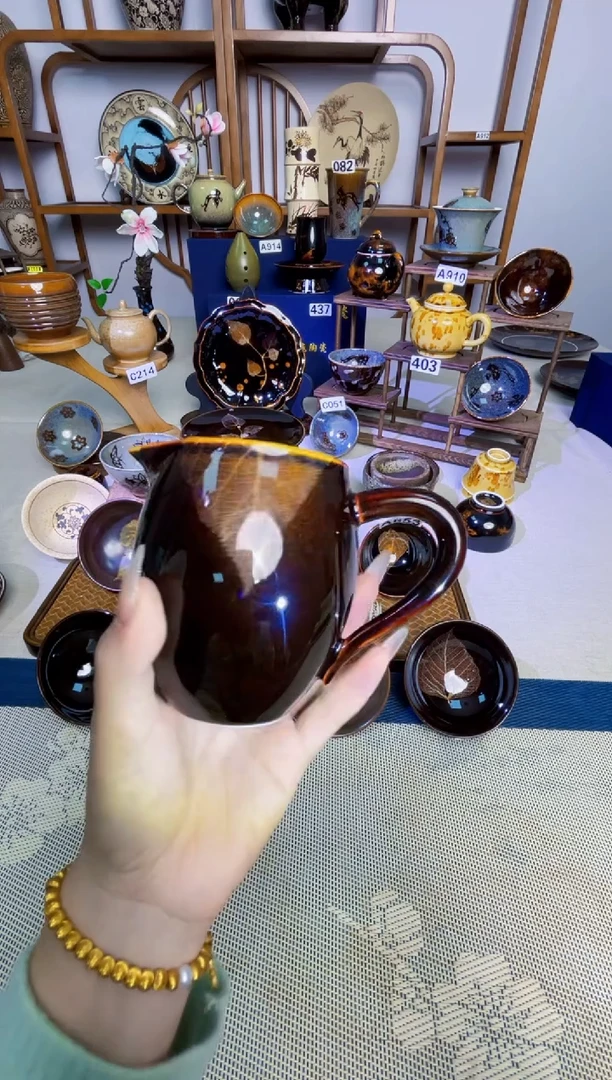 小*【特价木叶公道杯】非遗大师手工高温瓷特价款