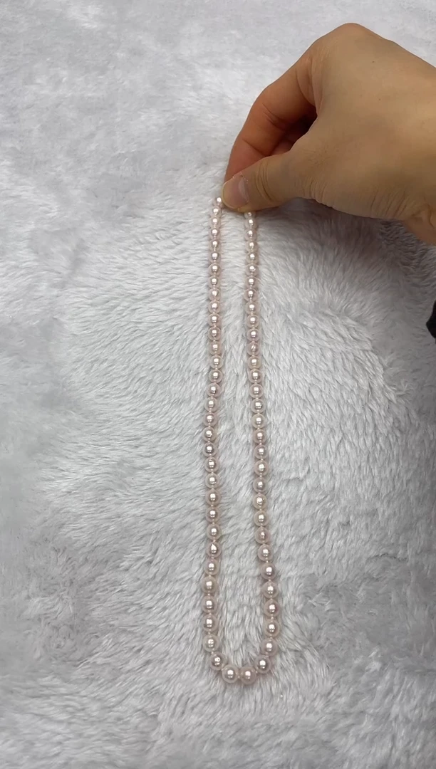 项链银S925镶嵌海水珍珠AK6-6.5mm