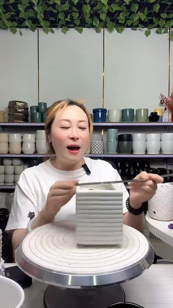 陶瓷花盆默认打孔宽高15-12-10