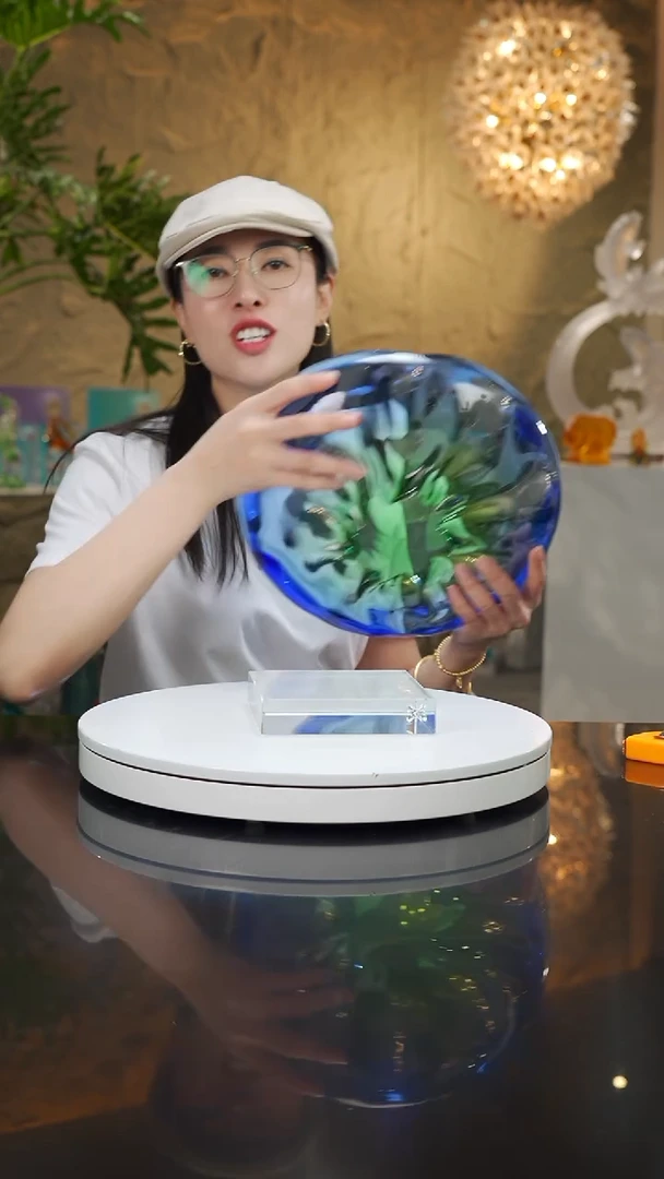 瓷片福利蓝绿果盘