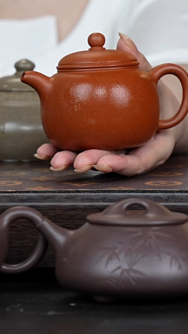 茶壶紫砂纯红降坡匏樽