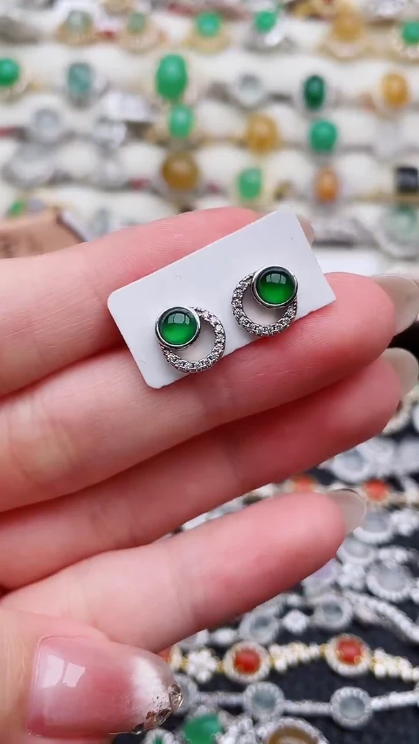 银S925镶嵌戒指翡翠57