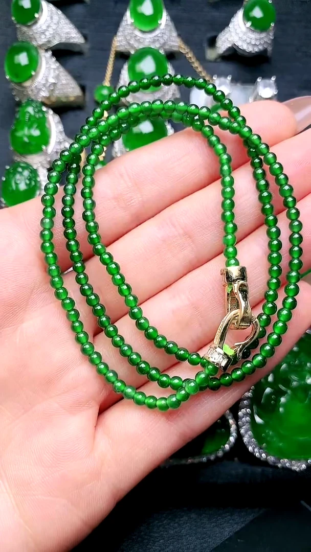 【闪购商品】翡翠手链未镶嵌小米珠链