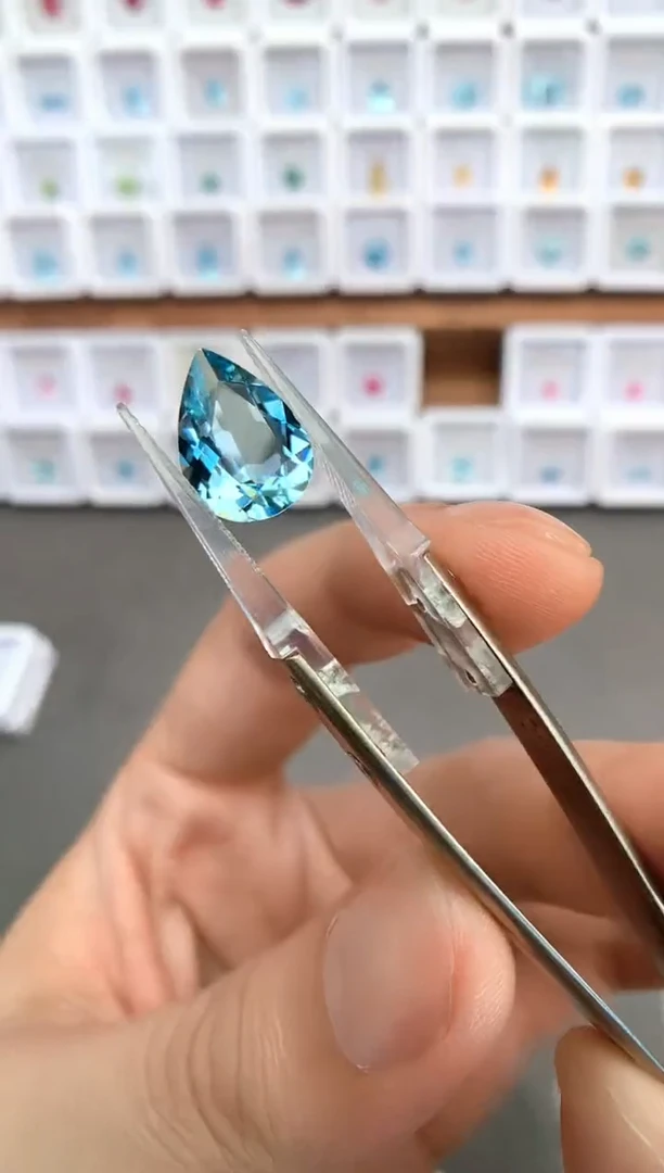 定制海蓝宝石裸石未镶嵌5.61ct 圣玛 02006