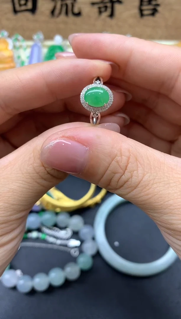 【闪购商品】翡翠戒指18K金镶嵌347-中国好珍宝